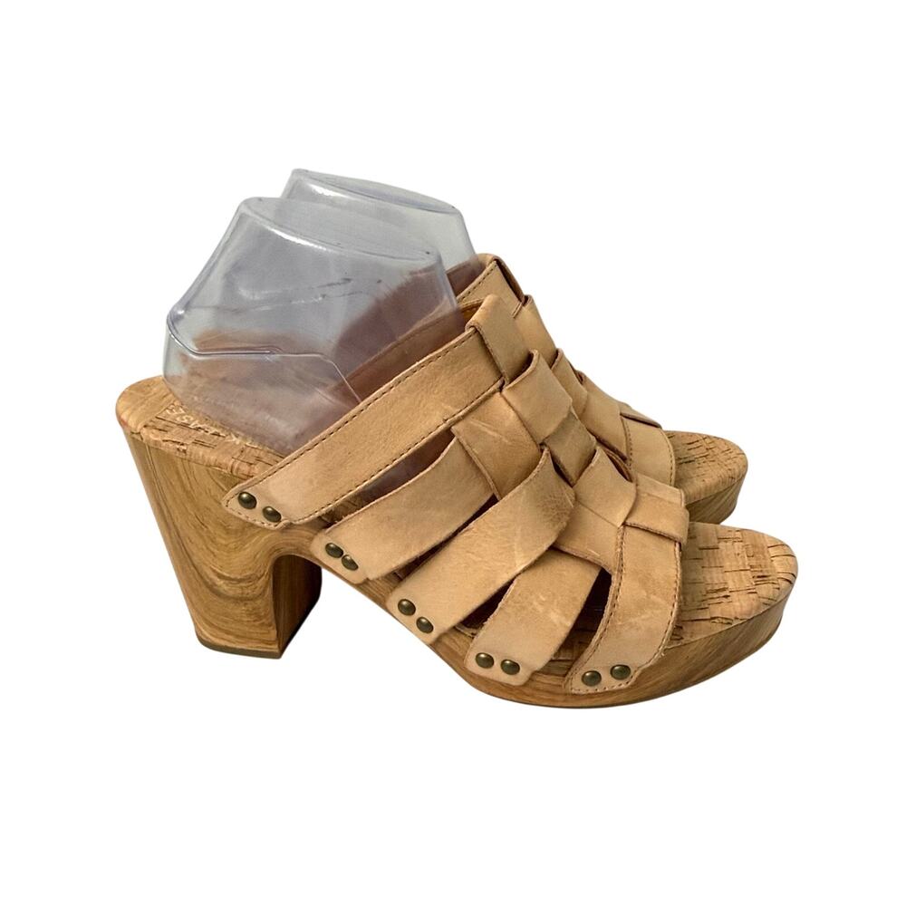 Kork Ease Sandals Womens Size 11 M Devan Leather Clog Platform Heels Brown